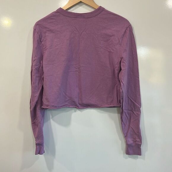 Vintage champion purple cropped long sleeve medium - Picture 5 of 5